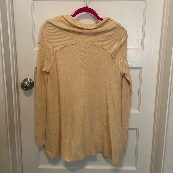 FREE PEOPLE tan/peach cowl neck sweater M - Picture 6 of 6
